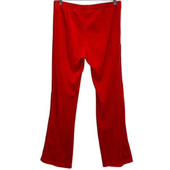Vintage Tommy Hilfiger Red Velour Track Pants Drawstring Straight Leg ; Medium - Picture 4 of 9